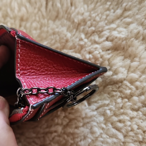 NWOT Coach Disney X Red Leather Rollerblading Minnie Mouse Small Wallet ♥️ 🐭🖤 - Picture 9 of 14